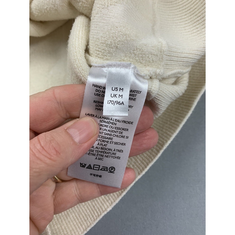 Anthropologie Womens Sweater Medium Ivory Coquette Feminine Sweatshirt Classic‎ - Picture 5 of 8